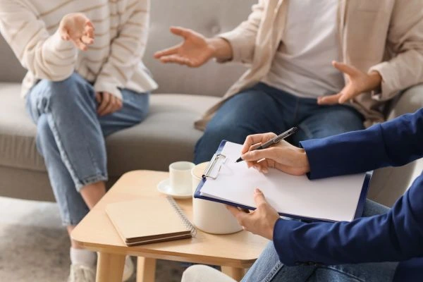 Image of divorce mediation Staffordshire in progress.