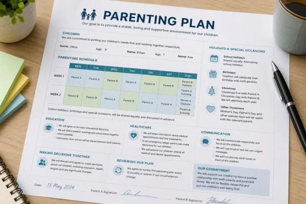 Understand parenting plans Staffordshire